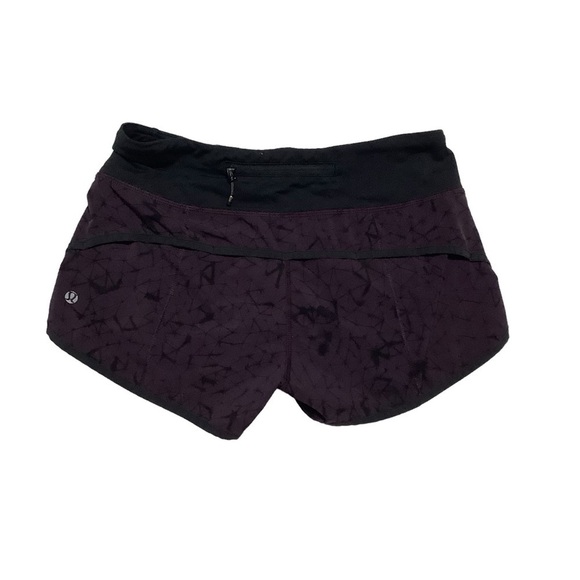 Lululemon Run: Speed Short Sz 4, 4-way Stretch Star Crushed Black Cherry - Picture 4 of 12